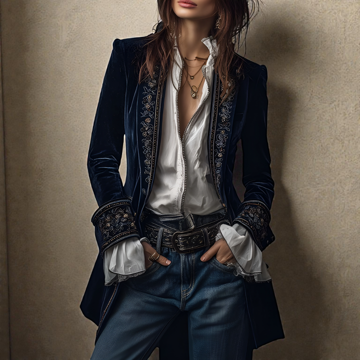 נוריה | ז'קט קטיפה אלגנטי