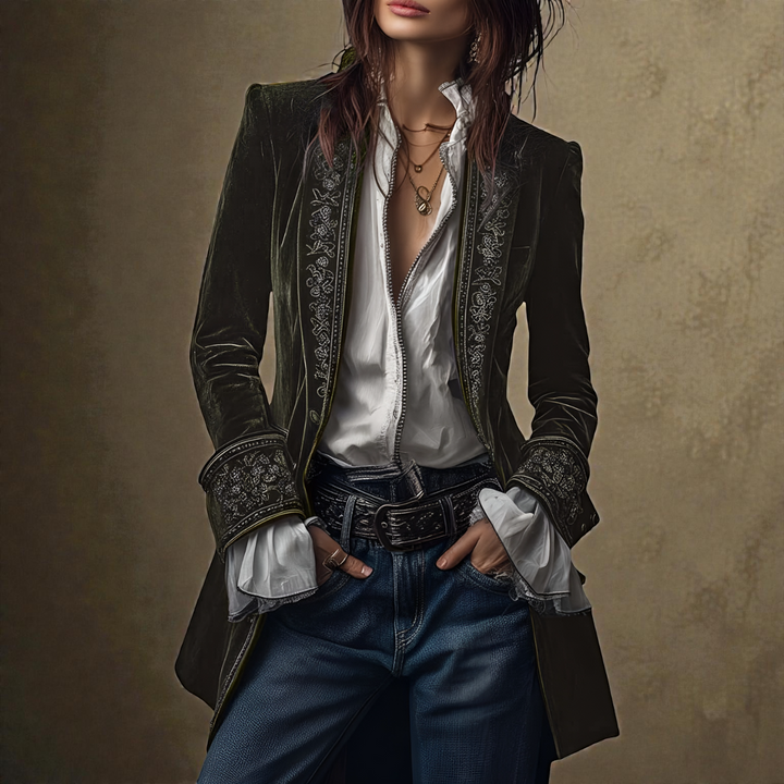 נוריה | ז'קט קטיפה אלגנטי