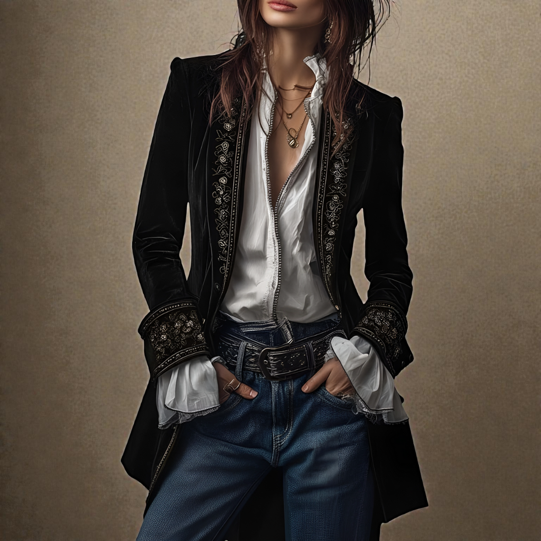 נוריה | ז'קט קטיפה אלגנטי